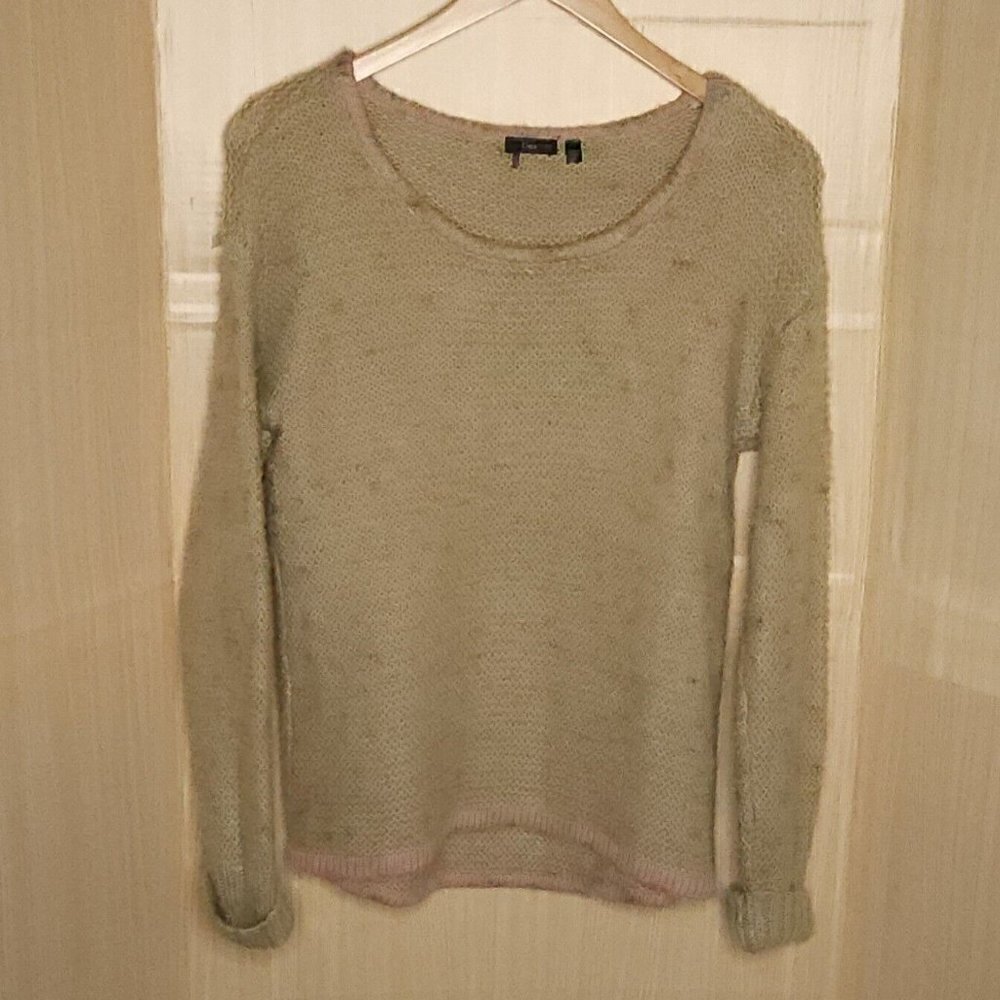 Dex Tan Sweater Speckled Yarn Sweater Medium